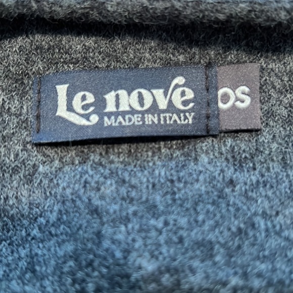 Le Nove Gray Wool Shrug With Zippers Made In Italy One Size - Picture 7 of 7